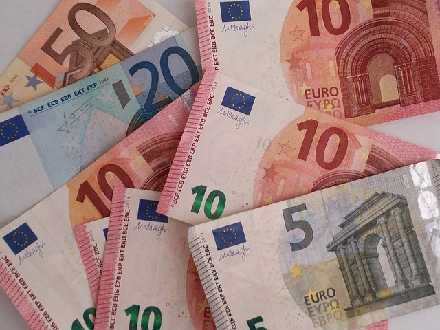 euro bankovky, detail